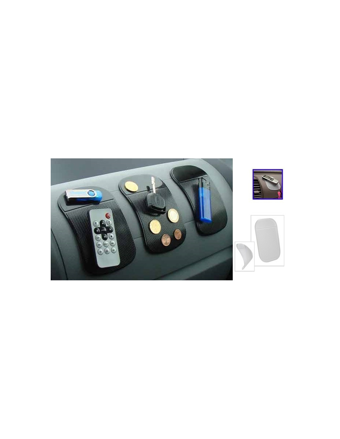 Tappetino In Silicone Lampa Per Cruscotto Auto, Porta Cellulare E Oggetti, Nero, 26517