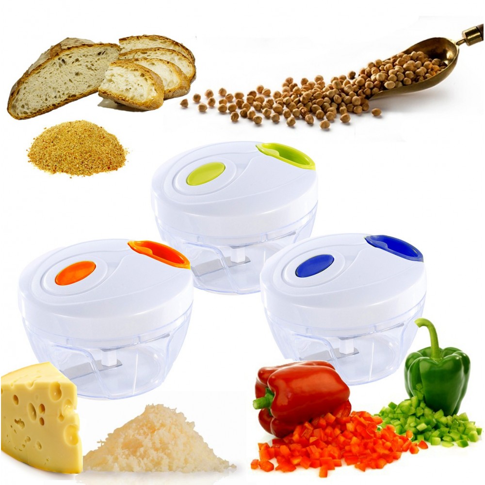 Tritatutto Manuale Da Cucina - Taglia Cipolla, Aglio E Verdure Con Meccanismo A Corda - Foto 8