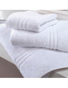 Set 3pz Asciugamani da Bagno 487764 Tinta Unita Bianco... 2