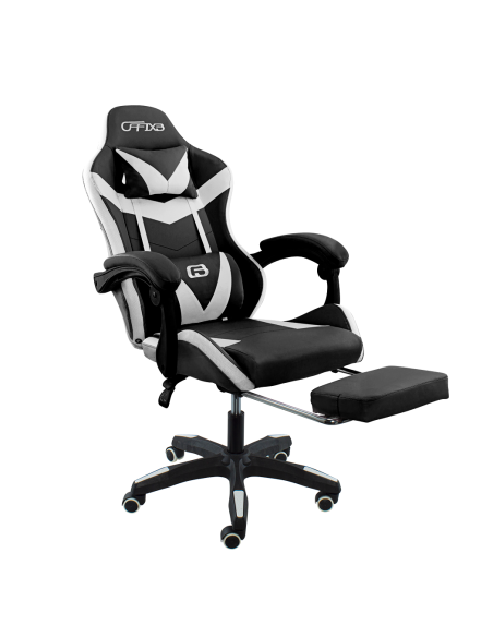 Sedia Gaming Ufficio LED RGB Telecomando Poggiatesta in Ecopelle con Poggiapiedi