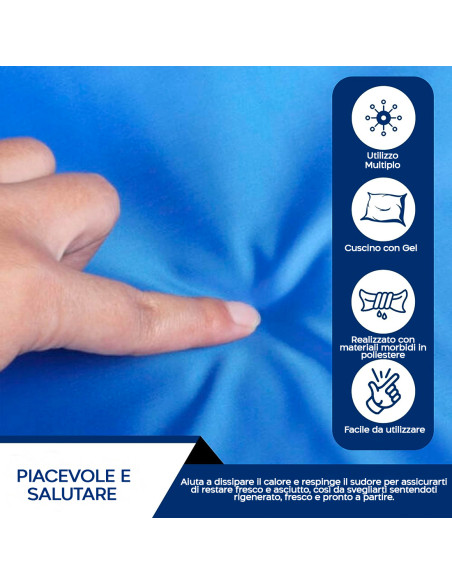 Cuscino Rinfrescante 65x50 cm Multiuso con Gel Refrigerante Cuscino Fresco Notte