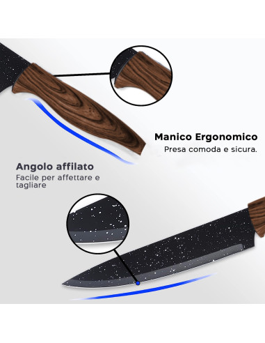 Set 5 Coltelli e Pelapatate da Cucina...