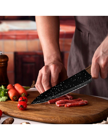 Set 5 Coltelli e Pelapatate da Cucina Professionali in Ceramica Lame in Granito