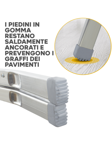 Scala in Alluminio SCAB 4 Gradini 157cm art.761...