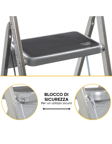 Scala in Alluminio SCAB 5 Gradini 182cm art.762...