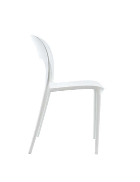 Set 2 Sedie STYLE in Polipropilene Design Moderno Impilabile Casa Bar Ristorante
