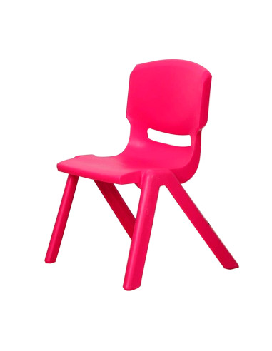 Sedia Colorata per Bambini 173710 in Plastica Modello Impilabile 26x30x50cm Rosa