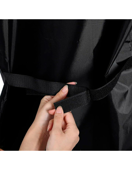 Telo Copri Barbecue Tessuto Impermeabile 145X61X117 Nero Chiusura a Velcro