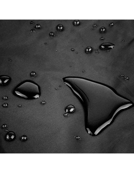 Telo Copri Barbecue Tessuto Impermeabile 170X61X117 Nero Chiusura a Velcro