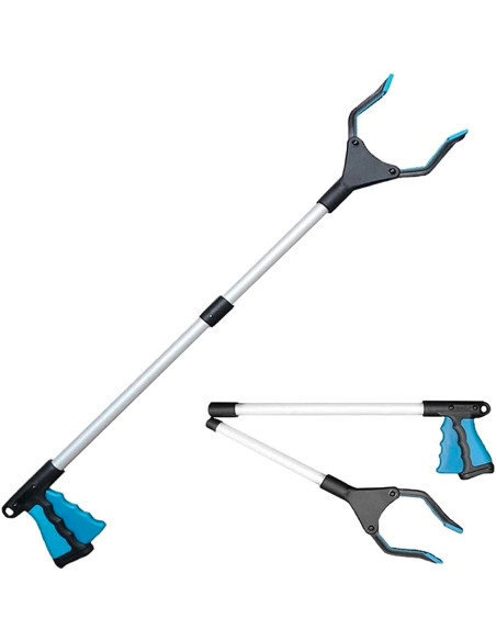 Pinza Prensile Telescopia Raccogli Oggetti con Morsetto 82cm Pieghevole