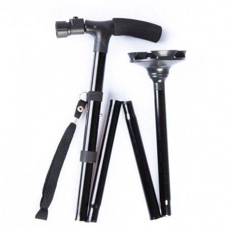 Bastone telescopico con luce led regolabile in 5 posizioni pieghevole con base autoreggente Bastone telescopico con luce led regolabile in 5 posizioni pieghevole con base autoreggente