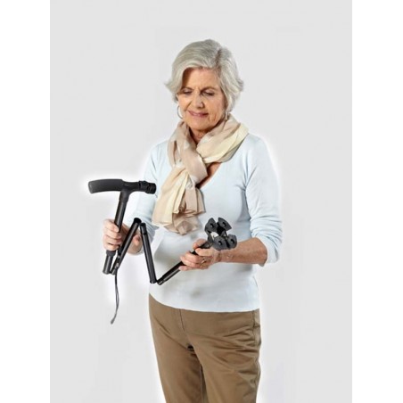 Bastone telescopico con luce led regolabile in 5 posizioni pieghevole con base autoreggente Bastone telescopico con luce led regolabile in 5 posizioni pieghevole con base autoreggente