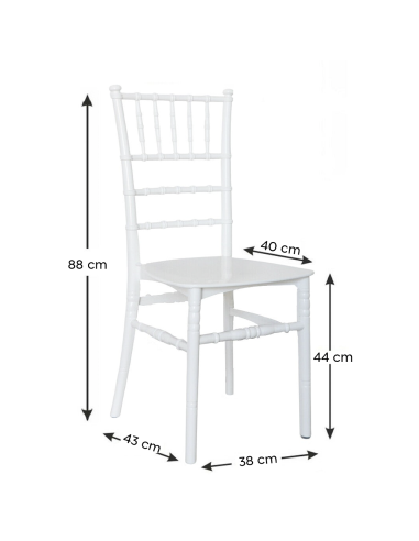 Set 4 Sedie di Chiavari Bianca Design Classico...