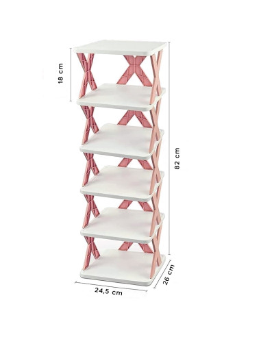 Scarpiera 6 Ripiani Mensole Portaoggetti...