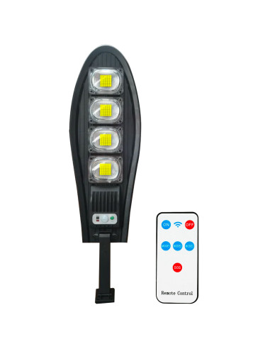 Image of Lampada Solare Faro Lampione Stradale 80W W779B Sensore di Movimento Telecomando