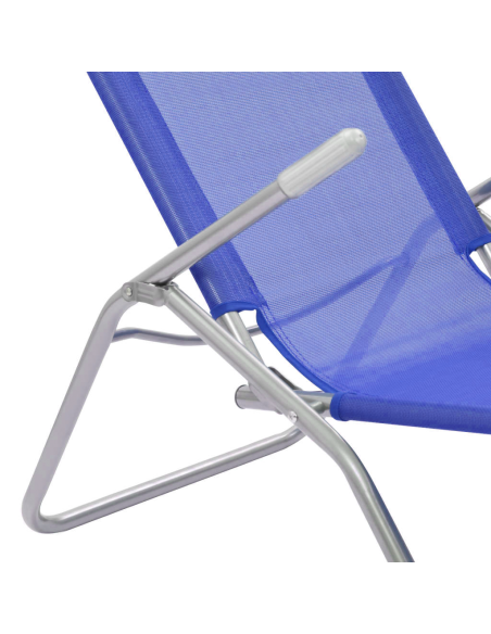 Sedia Sdraio da Giardino in Acciaio e Textilene 823907 Basculante 140x57x96hcm