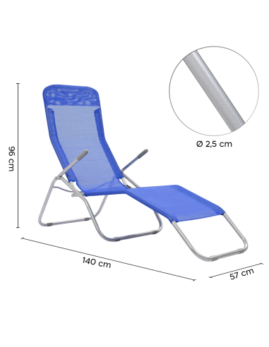 Set 2 Sdraio da Giardino in Texilene 823907...