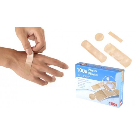 Pack 100 cerotti resistenti all'acqua COMFORT AID medicazioni sterili varie misure e forme