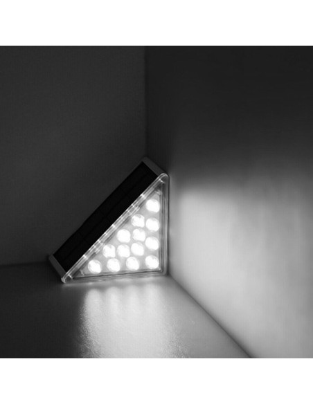 Set 2 Lampade Solari Segnapasso a LED per Scale 6500K Luce Fredda da Esterno