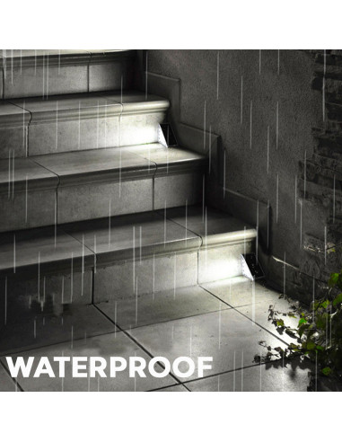 Set 2 Lampade Solari Segnapasso a LED per Scale...