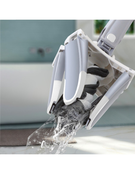 Scopa Mop Twist Lavapavimenti Spazzola Ruotabile 360° Microfibra Autostrizzante