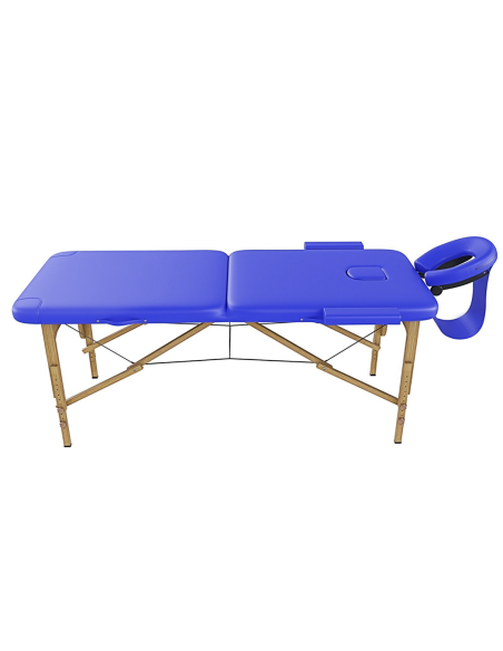 Lettino Massaggio Fisioterapia Legno a 2 Zone Poggiatesta e Braccioli 185x70cm