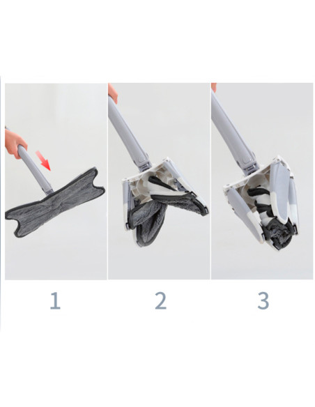 Scopa Mop Twist Lavapavimenti Spazzola Ruotabile 360° Microfibra Autostrizzante