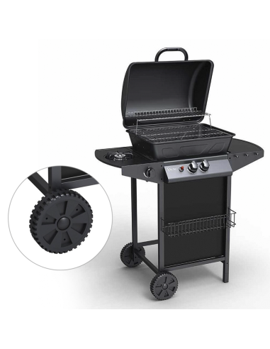 Barbecue a GAS con Fornello 2,9KW 2 Bruciatori...