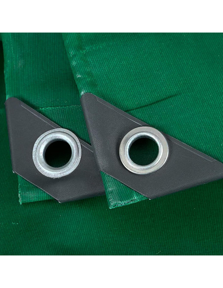 Telo di Copertura 4x4mt Occhielli in Metallo Impermeabile Verde Blu Antistrappo