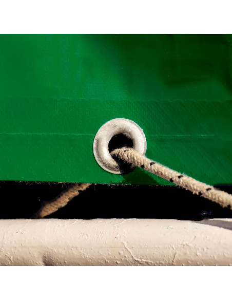 Telo di Copertura 4x6mt Occhielli in Metallo Impermeabile Verde Blu Antistrappo