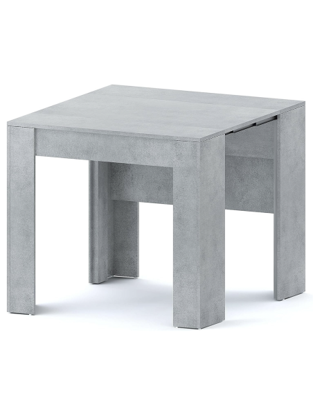 Tavolo Allungabile 14 Posti 3mt Salvaspazio Moderno 78x51x90 Grigio Cemento