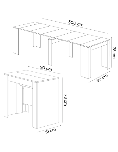 Tavolo Allungabile 14 Posti 3mt Salvaspazio...