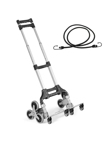 Carrello Portapacchi Pieghevole Alluminio Professionale con Ruote Carico di 70Kg