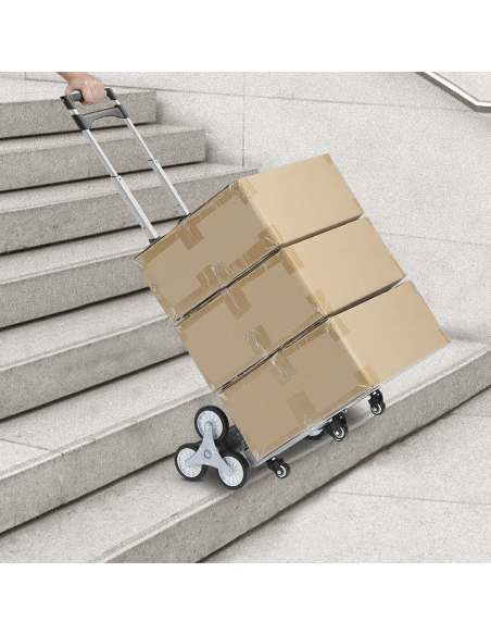 Carrello Portapacchi Pieghevole Alluminio Professionale con Ruote Carico di 70Kg