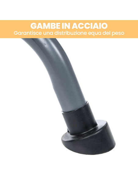 Amaca da Giardino con Supporto in Acciaio e Telo Peso Max 120Kg 232x96x78 Beige