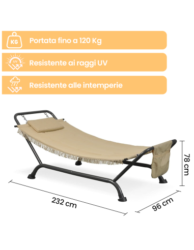 Amaca da Giardino con Supporto in Acciaio e...