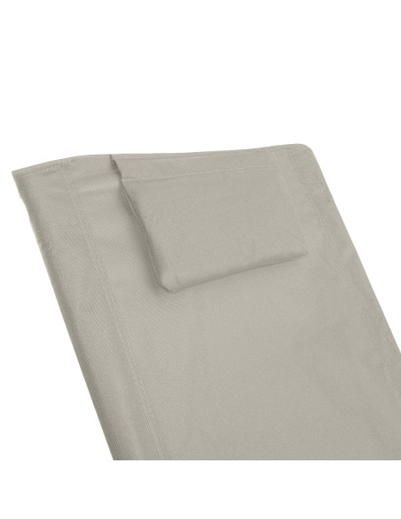 Spiaggina Silver Giga pieghevole tessuto in OXFORD 82x48x52 cm con cuscino