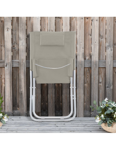 Spiaggina Silver Giga pieghevole tessuto in...