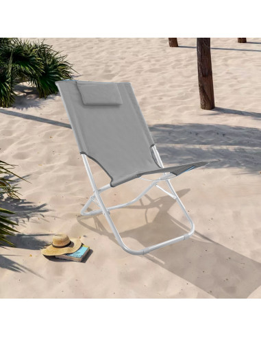 Spiaggina Silver Giga pieghevole tessuto in...