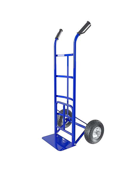 Carrello a Mano Portapacchi con Ribalta Portata max 250Kg Acciaio Blu 116x53x63