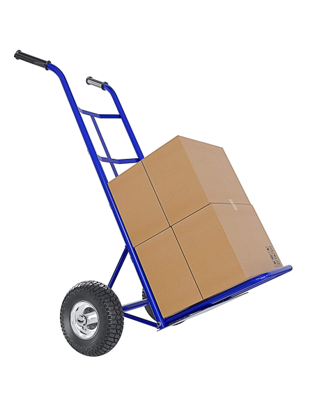 Carrello a Mano Portapacchi con Ribalta Portata max 250Kg Acciaio Blu 116x53x63
