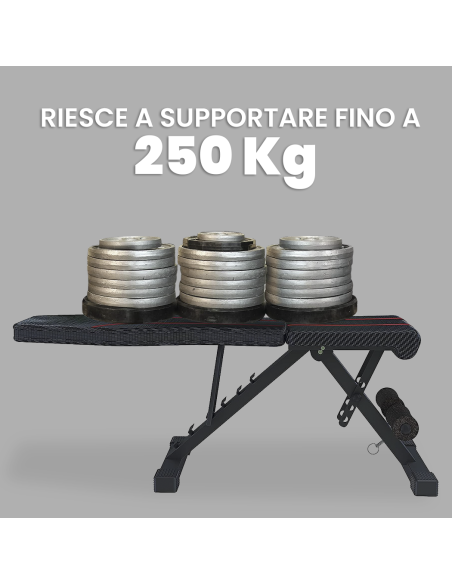 Panca Regolabile per Addominali Multifunzione Inclinazione Pieghevole Multiuso