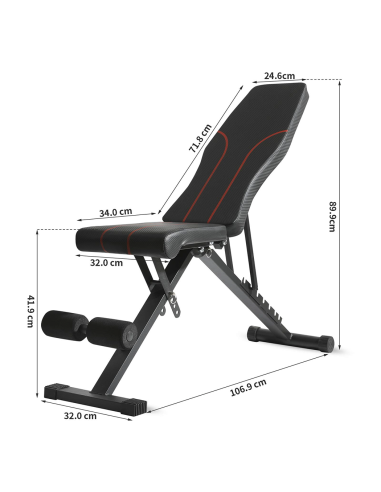 Panca Regolabile per Addominali Multifunzione...