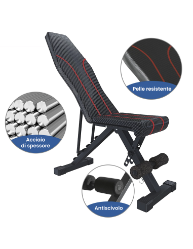 Panca Regolabile per Addominali Multifunzione...