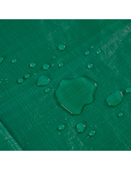 Telo di Copertura 4x6mt Occhielli in Metallo Impermeabile Verde Blu Antistrappo