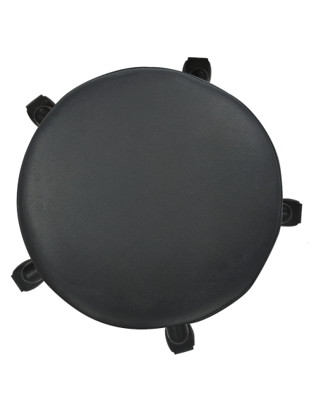 Sgabello per Estetista Ruote Girevoli Regolabile in Altezza e Seduta in Ecopelle