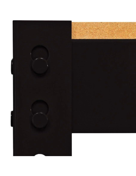 Banco da Lavoro Tavolo a 2 Ripiani Porta Attrezzi in MDF e Acciaio 120x90x60cm