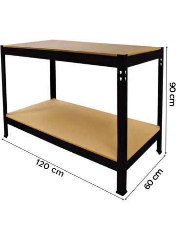 Banco da Lavoro Tavolo a 2 Ripiani Porta...
