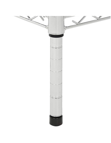 Scaffale 5 Ripiani Portaoggetti Acciaio Cromato...