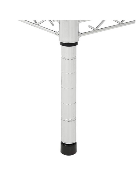 Scaffale 5 Ripiani Portaoggetti Acciaio Cromato Casa Cucina Max 200Kg 180x90x35